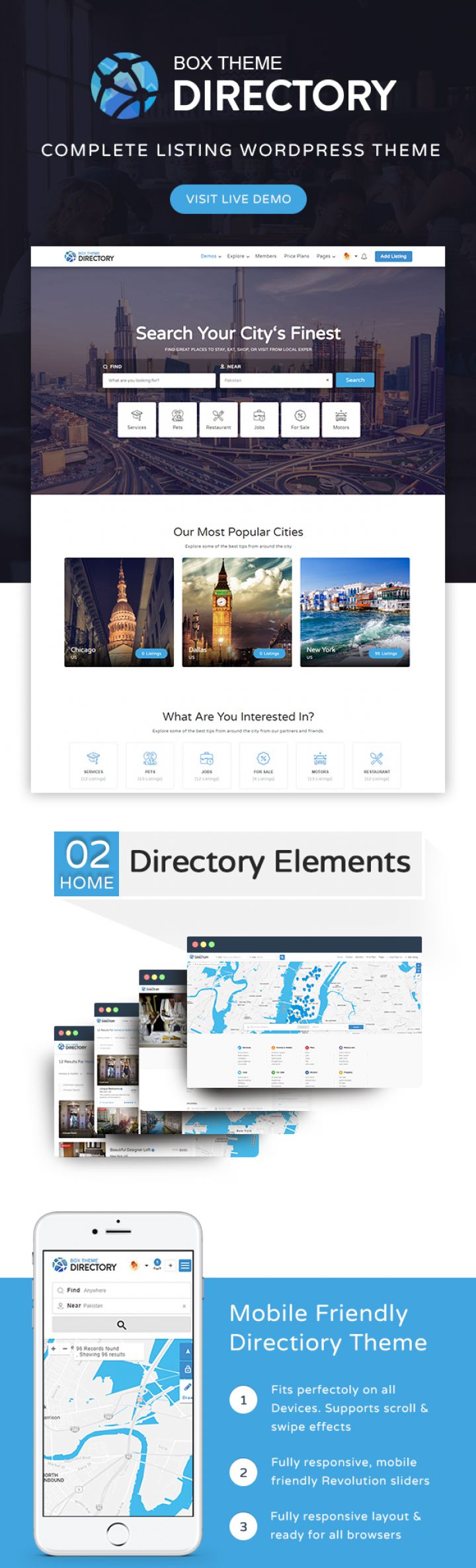 WordPress шаблон ThemeForest DirectoryBox