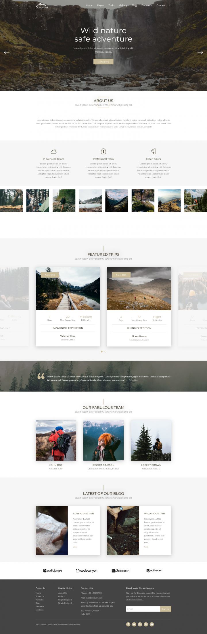 WordPress шаблон ThemeForest Dolomia