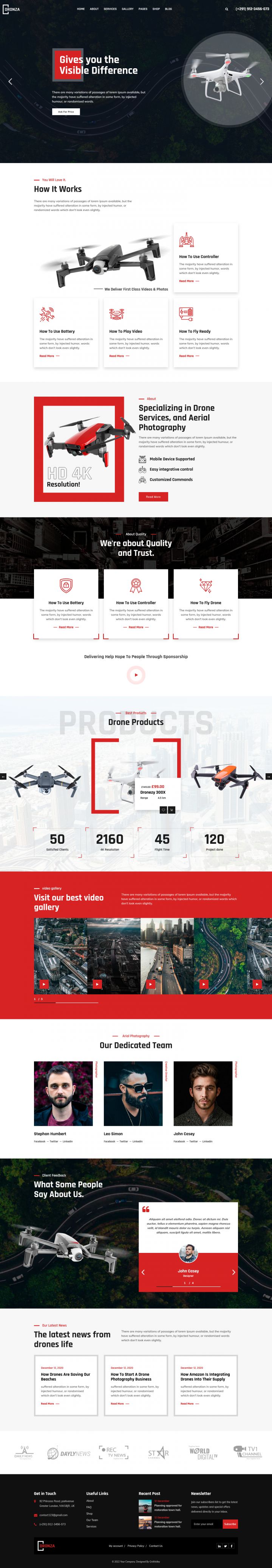 WordPress шаблон ThemeForest Dronza