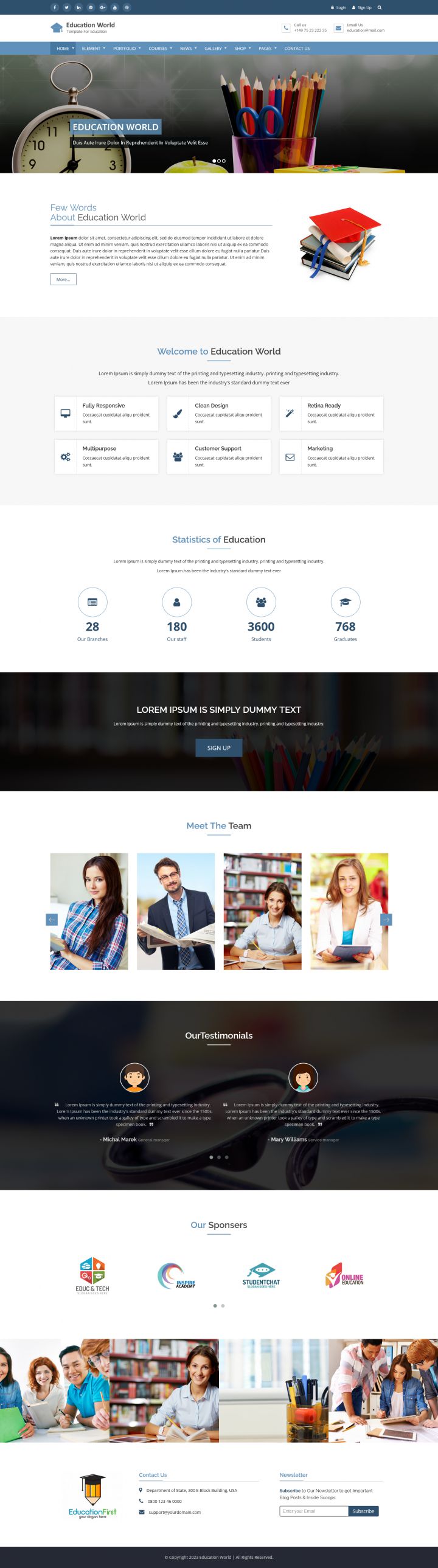 WordPress шаблон ThemeForest Education World