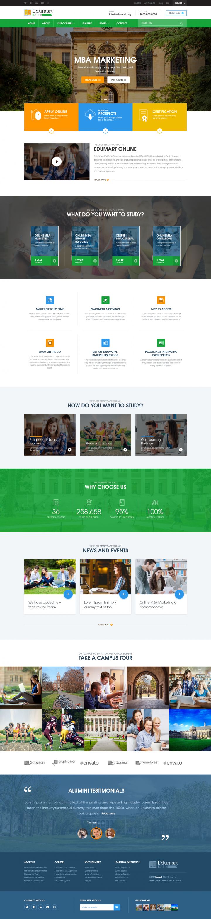 WordPress шаблон ThemeForest Edumart