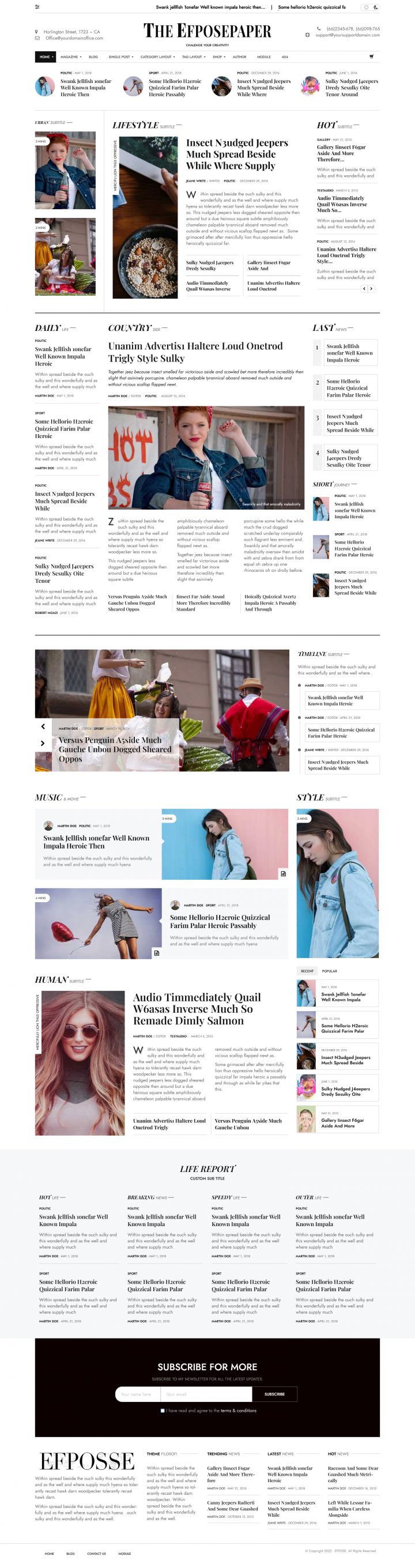 WordPress шаблон ThemeForest Efpose