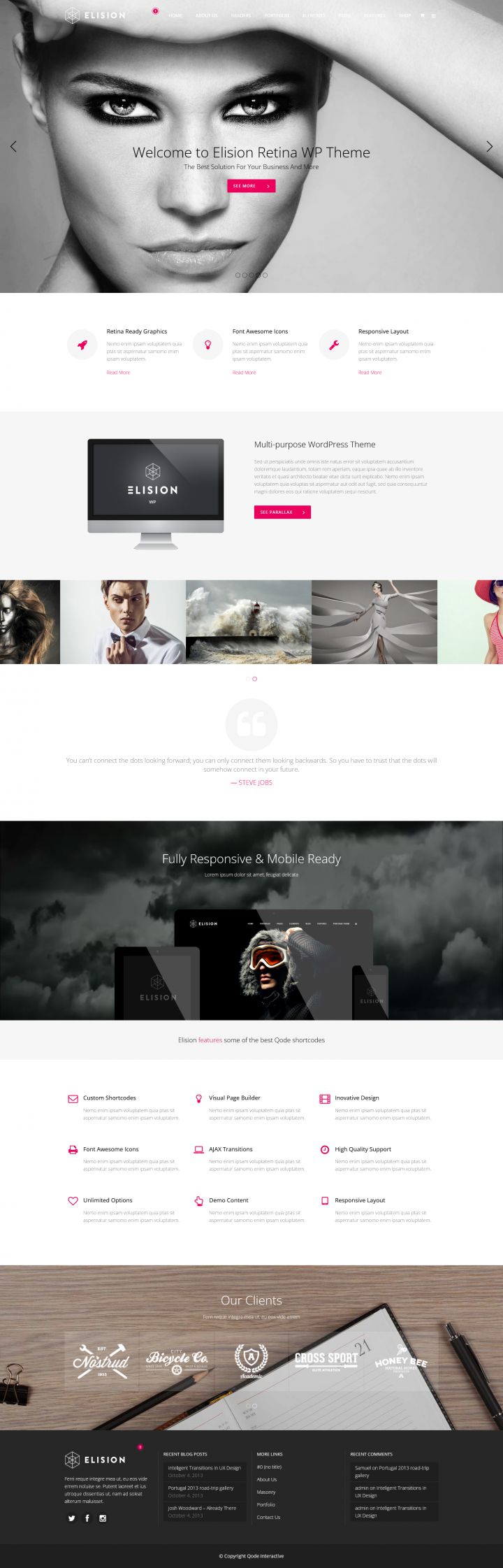 WordPress шаблон ThemeForest Elision