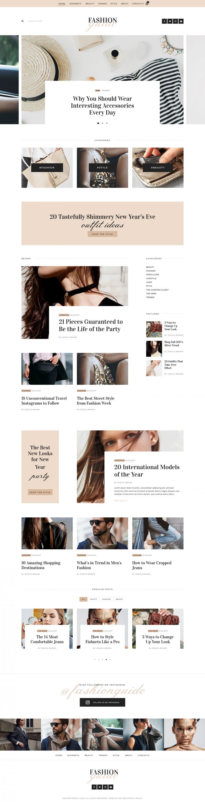 WordPress шаблон ThemeForest Fashion Guide