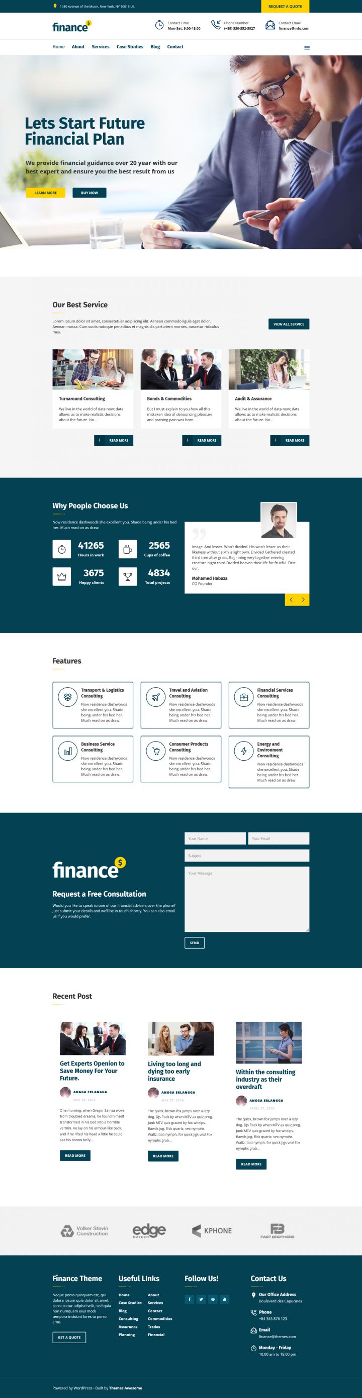 WordPress шаблон ThemeForest Finance