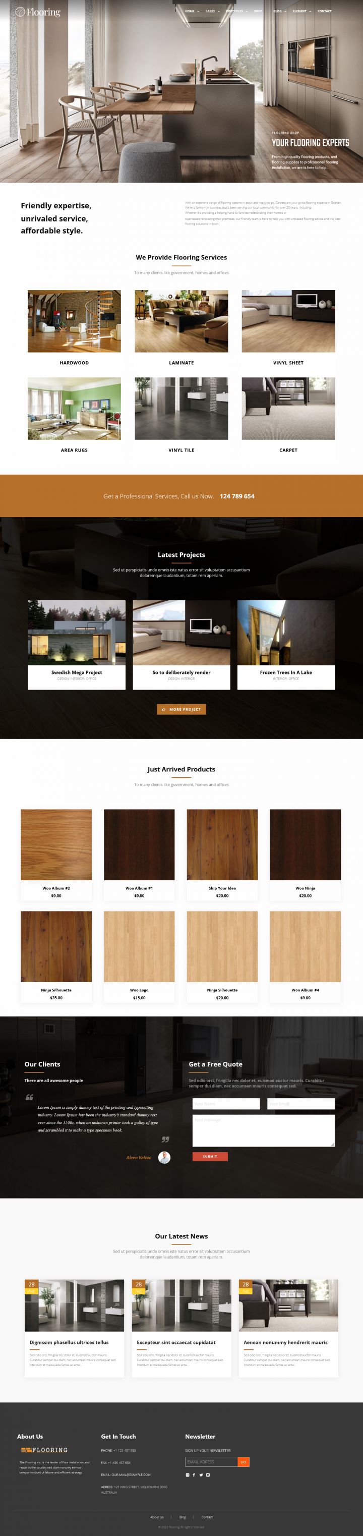 WordPress шаблон ThemeForest Flooring