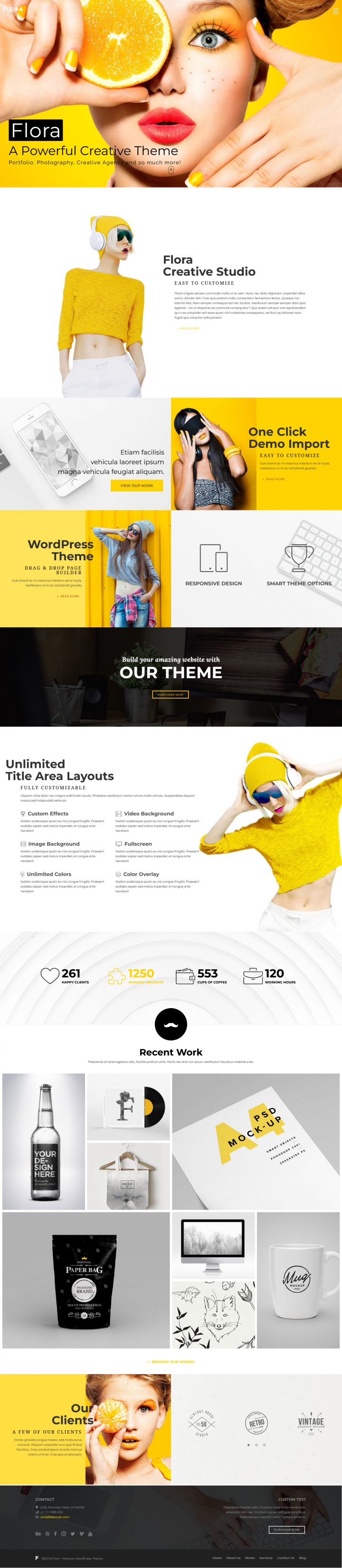 WordPress шаблон ThemeForest Flora