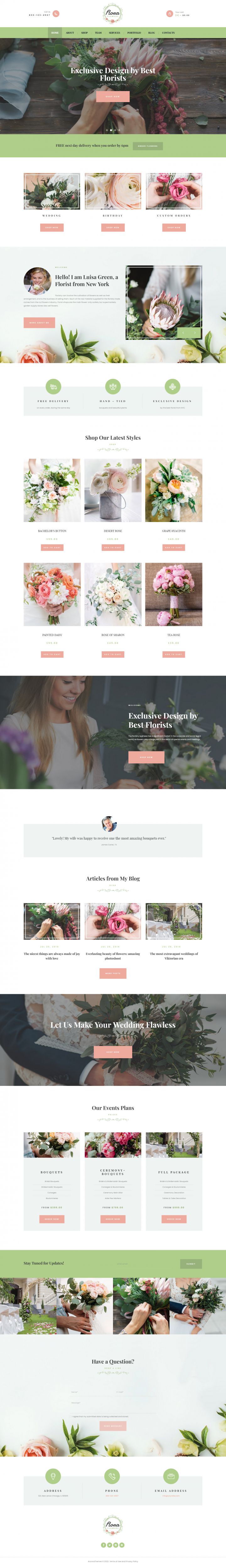 WordPress шаблон ThemeForest Flowers