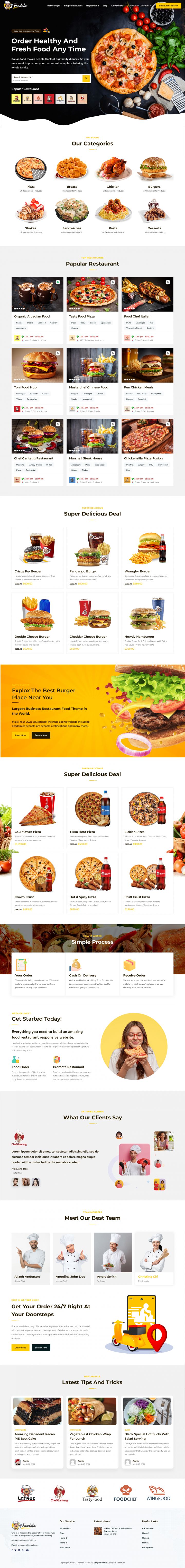 WordPress шаблон ThemeForest Foodota