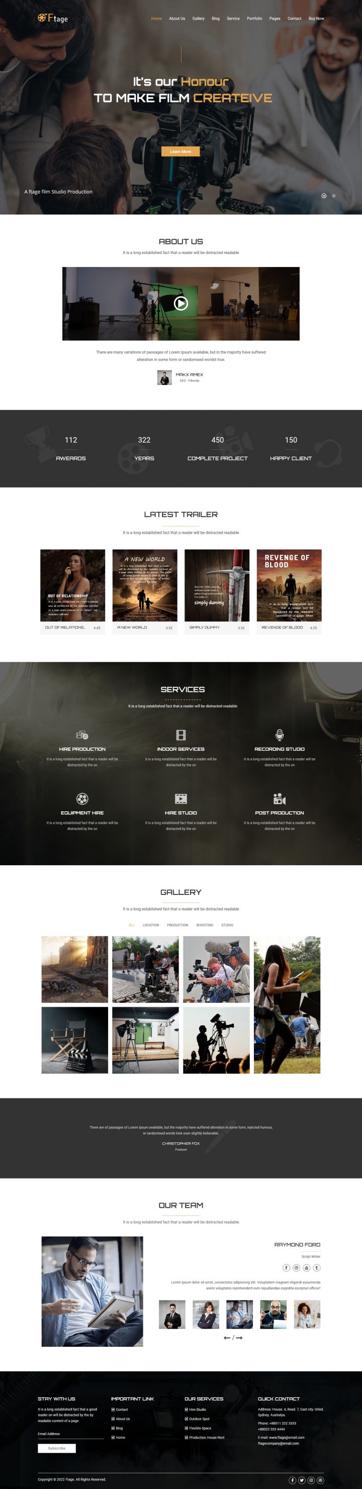 WordPress шаблон ThemeForest Ftage