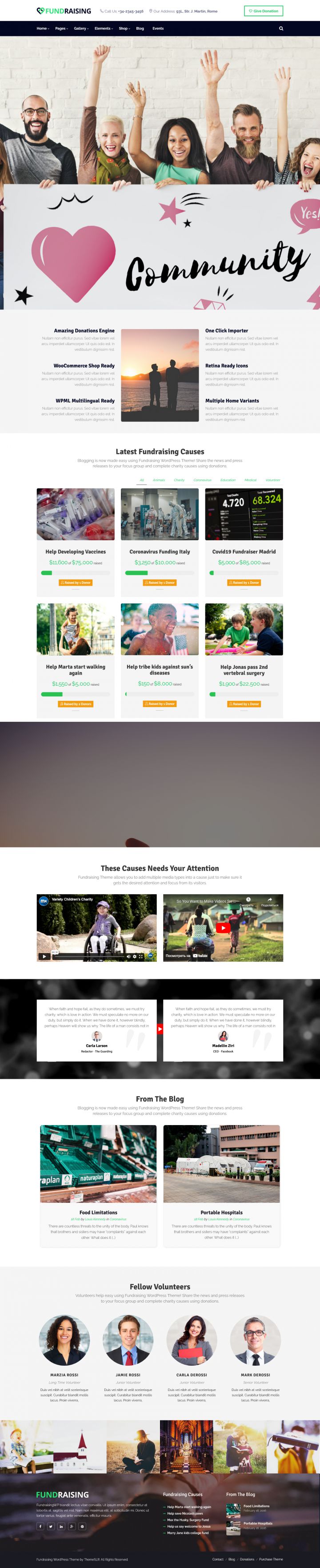WordPress шаблон ThemeForest Fundraising