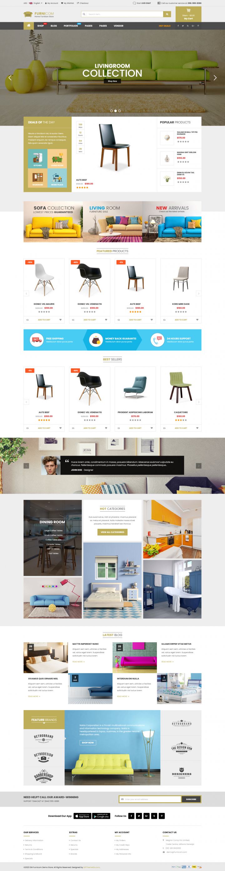 WordPress шаблон ThemeForest Furnicom