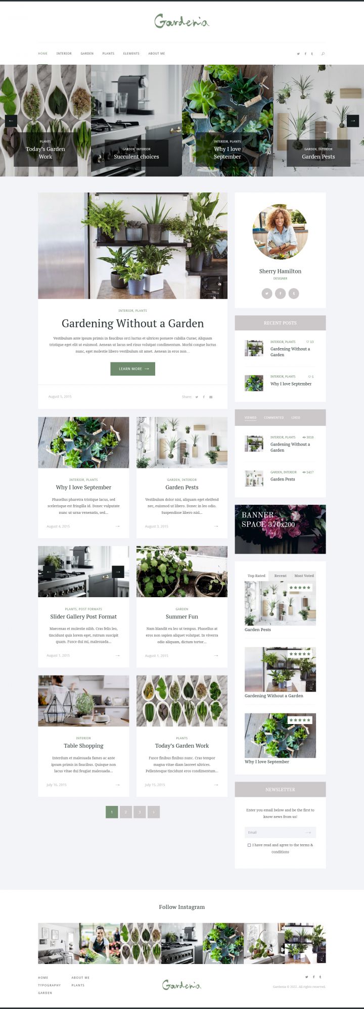WordPress шаблон ThemeForest Gardenia
