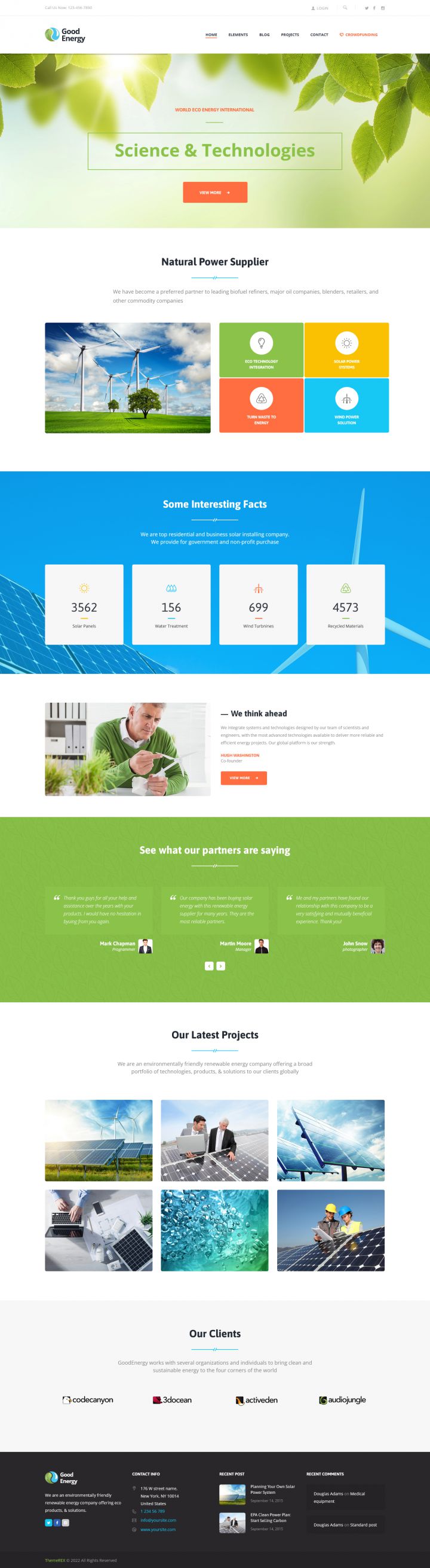 WordPress шаблон ThemeForest Good Energy