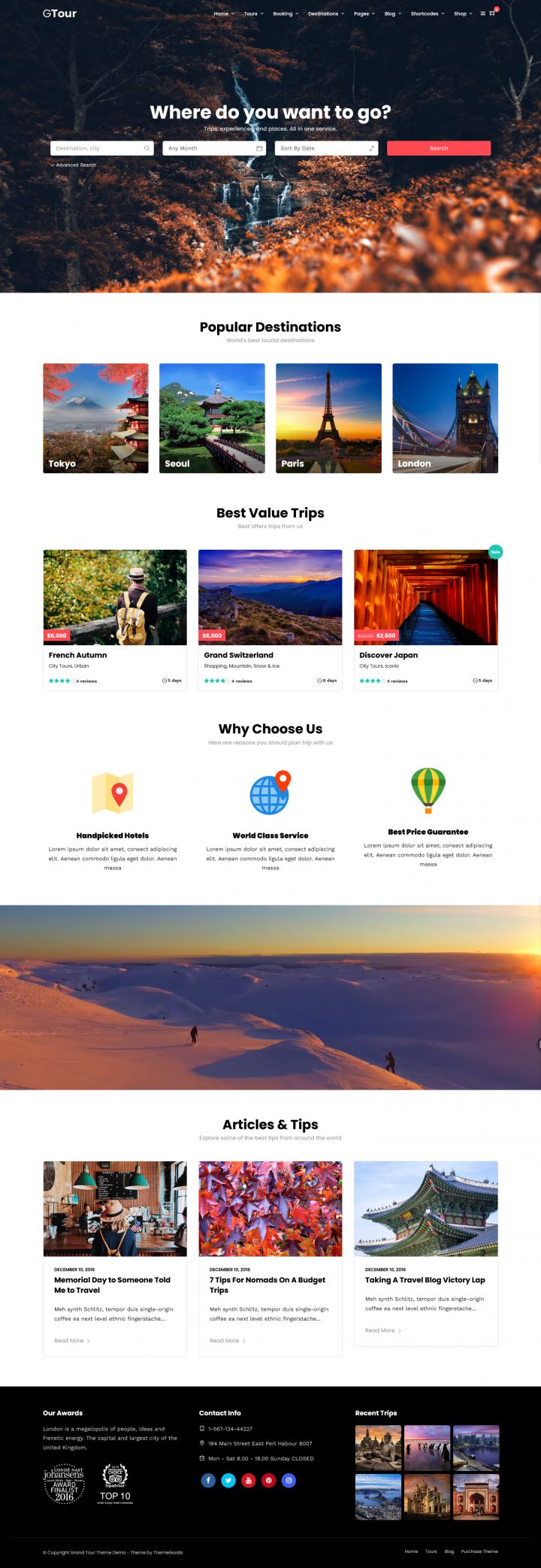 WordPress шаблон ThemeForest Grand Tour