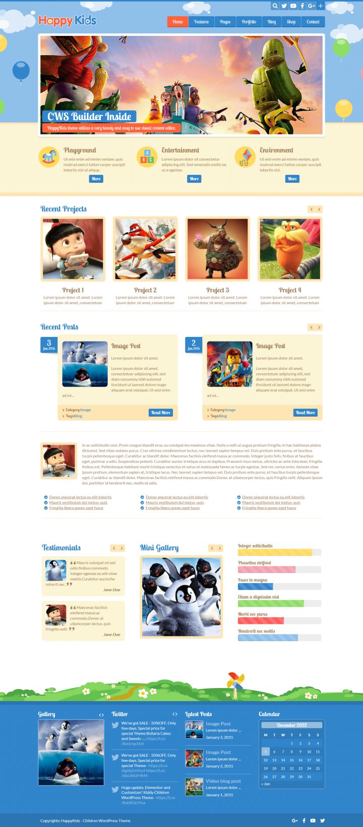 WordPress шаблон ThemeForest Happy Kids