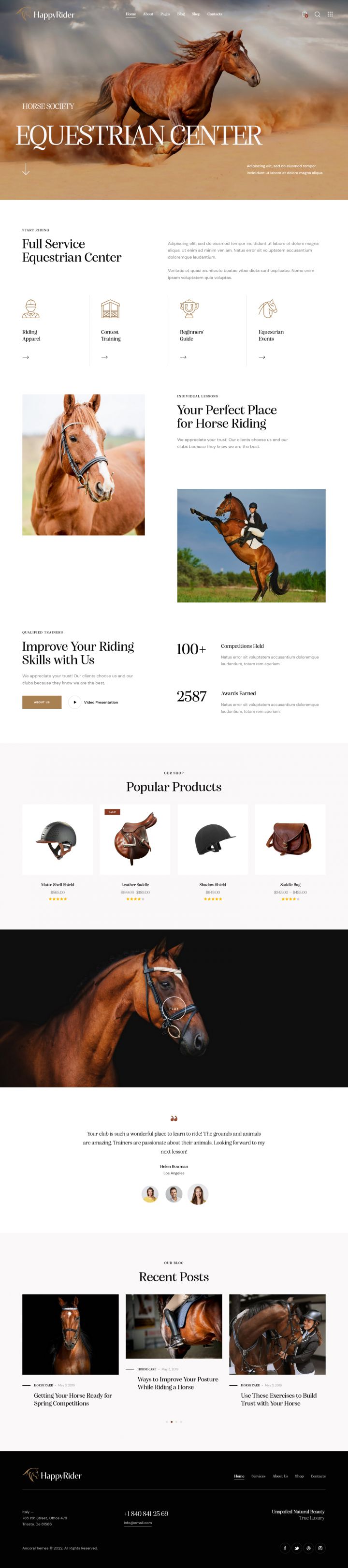 WordPress шаблон ThemeForest Happy Rider