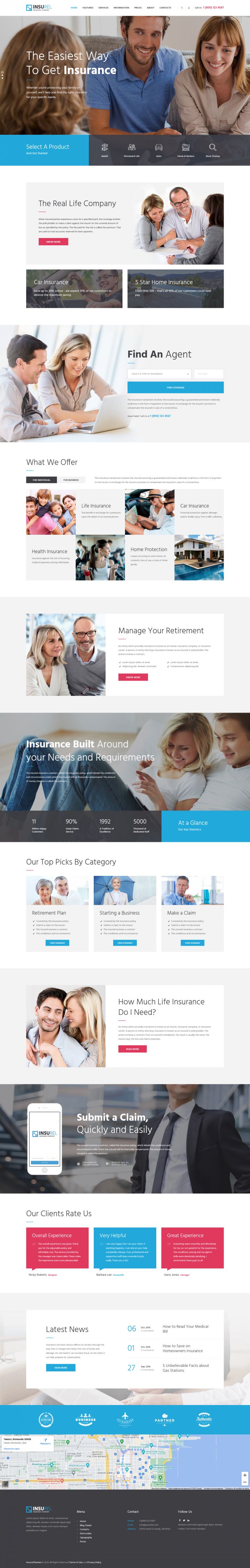 WordPress шаблон ThemeForest InsuRel