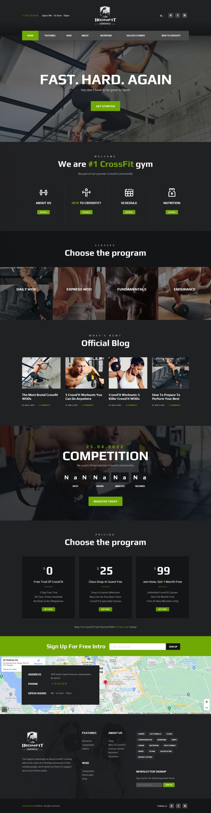 WordPress шаблон ThemeForest Ironfit