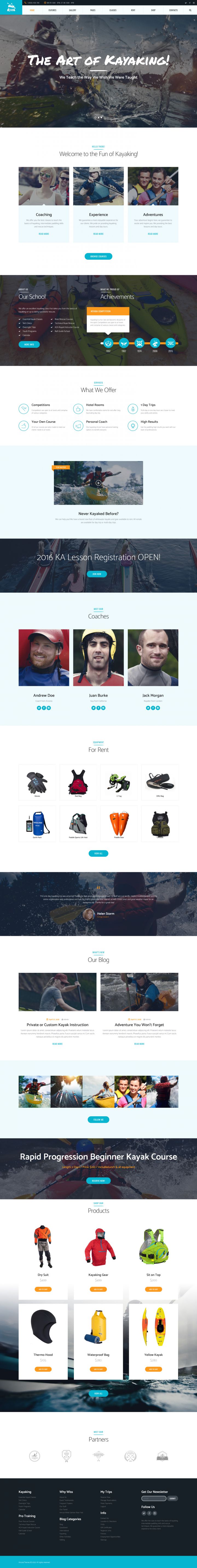 WordPress шаблон ThemeForest Kayaking