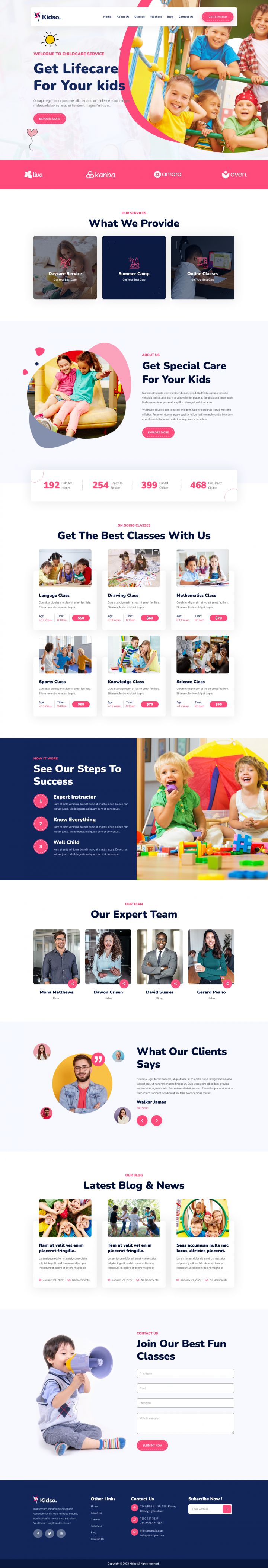 WordPress шаблон ThemeForest Kidso