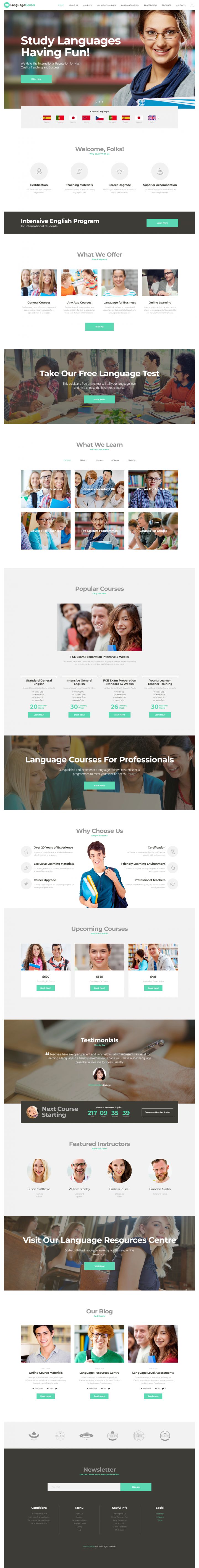 WordPress шаблон ThemeForest Language Center