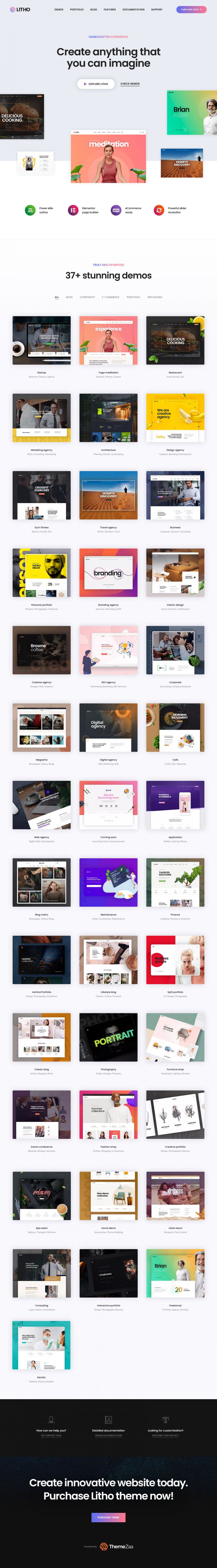 WordPress шаблон ThemeForest Litho