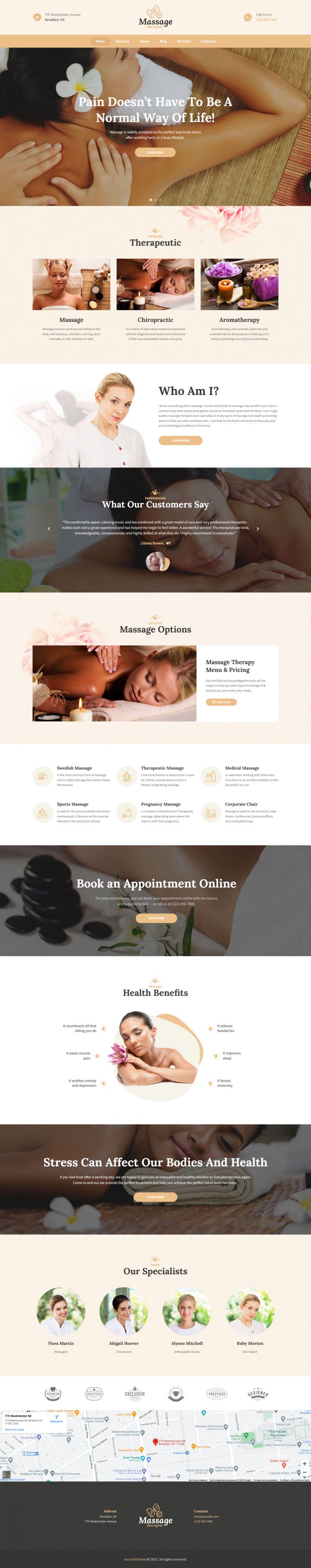 WordPress шаблон ThemeForest Massage