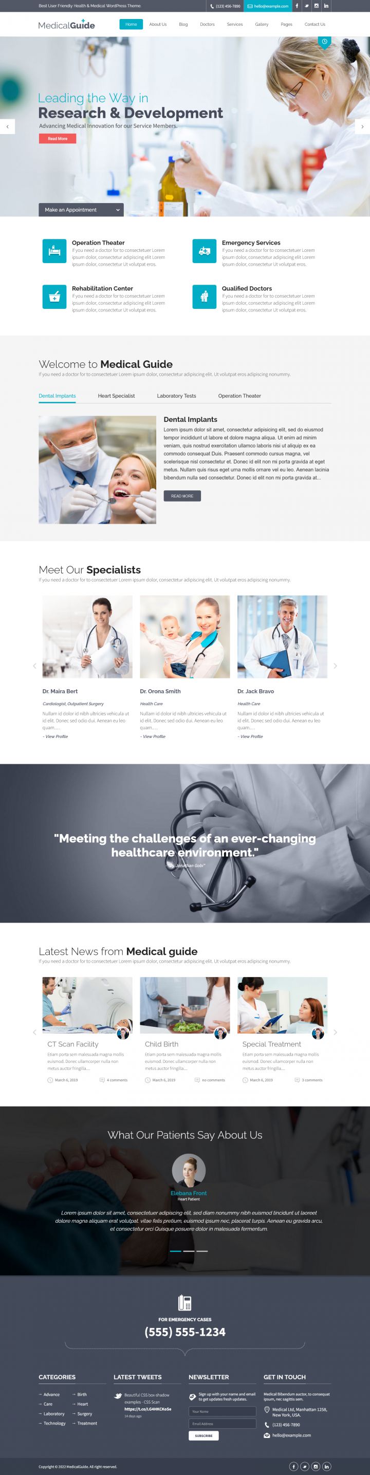 WordPress шаблон ThemeForest MedicalGuide
