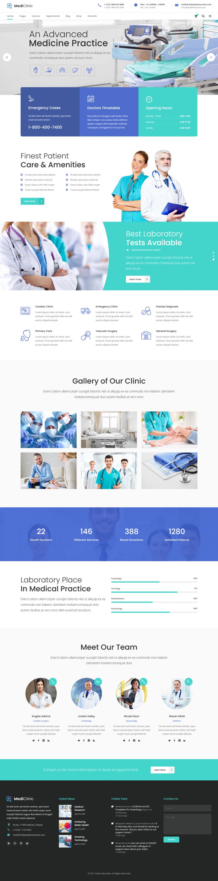 WordPress шаблон ThemeForest MediClinic