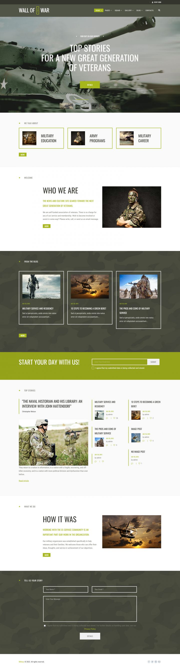 WordPress шаблон ThemeForest Military