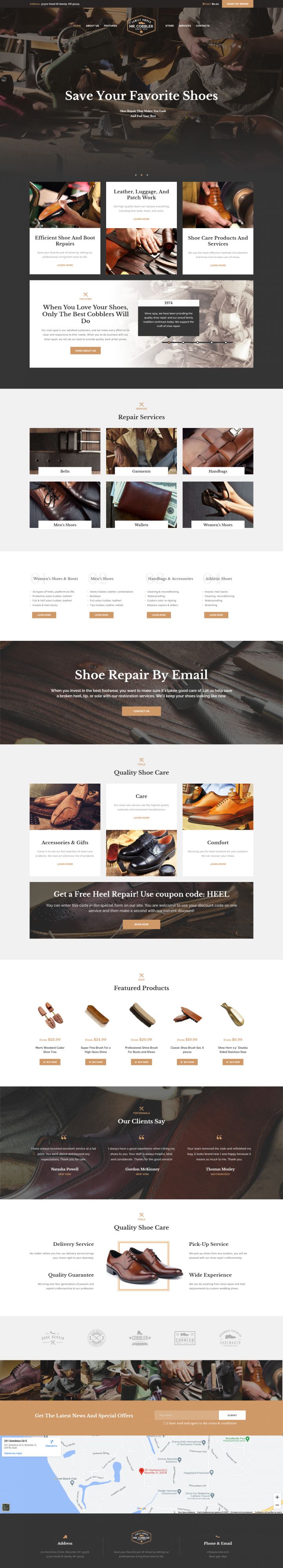 WordPress шаблон ThemeForest Mr. Cobbler