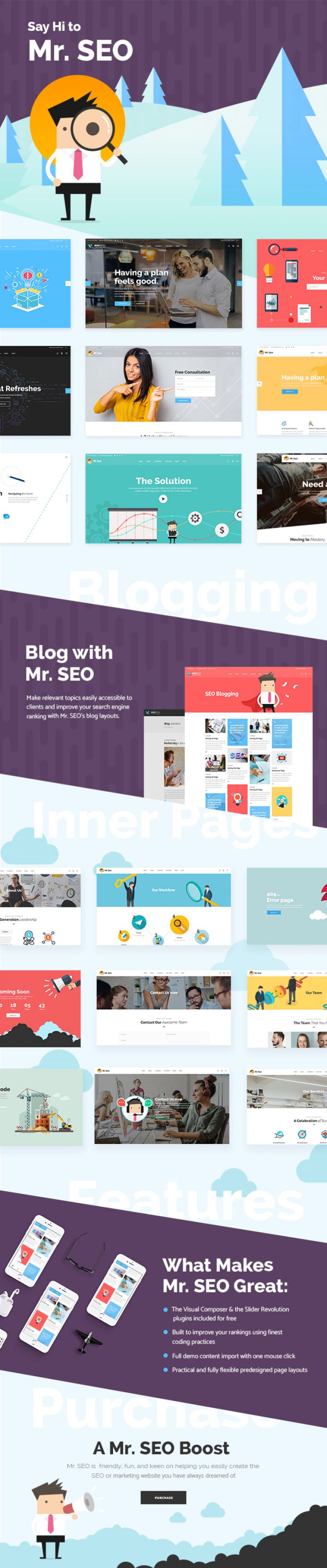 WordPress шаблон ThemeForest Mr. SEO