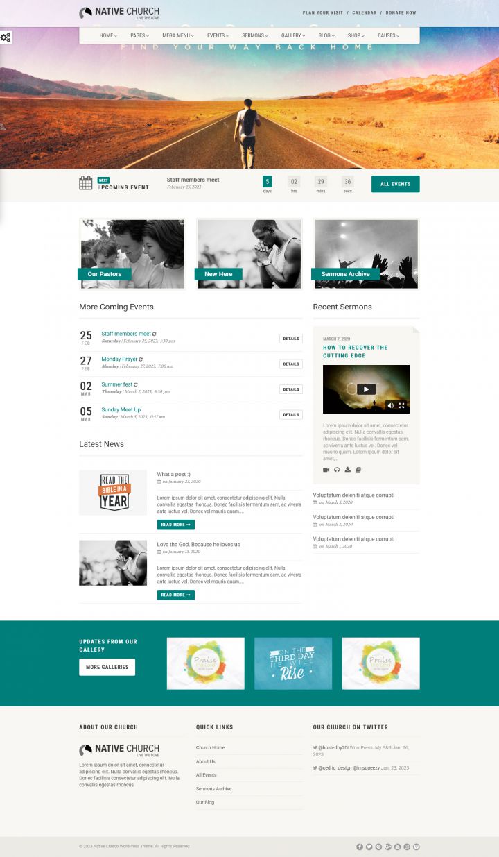 WordPress шаблон ThemeForest Native Church