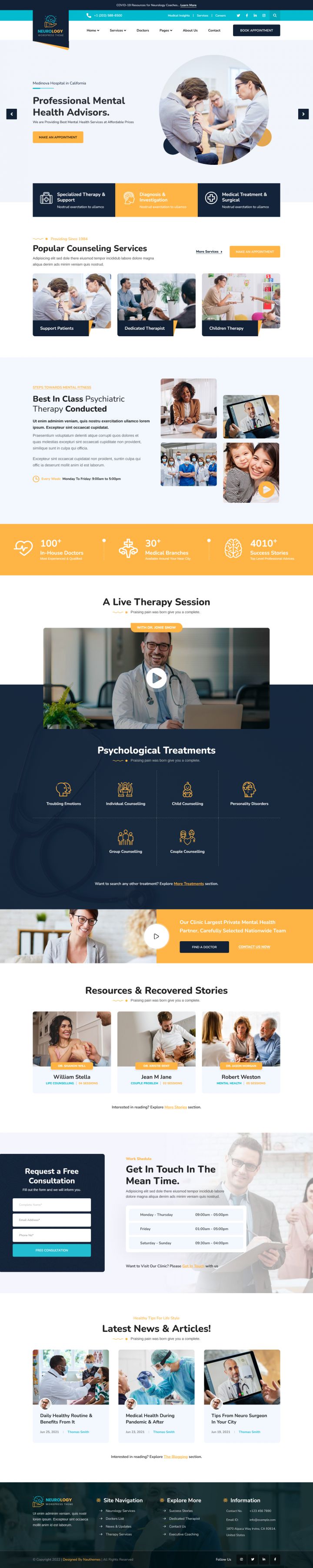 WordPress шаблон ThemeForest Neurology