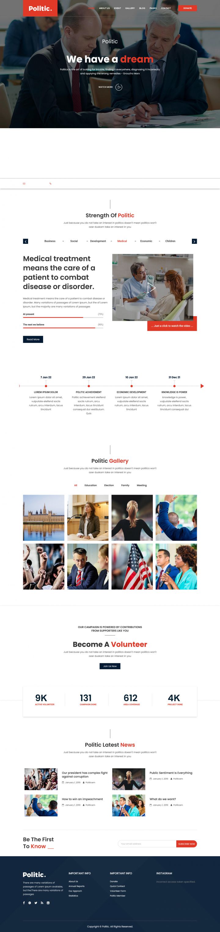 WordPress шаблон ThemeForest Politic