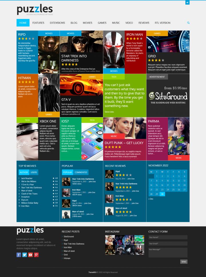 WordPress шаблон ThemeForest Puzzles