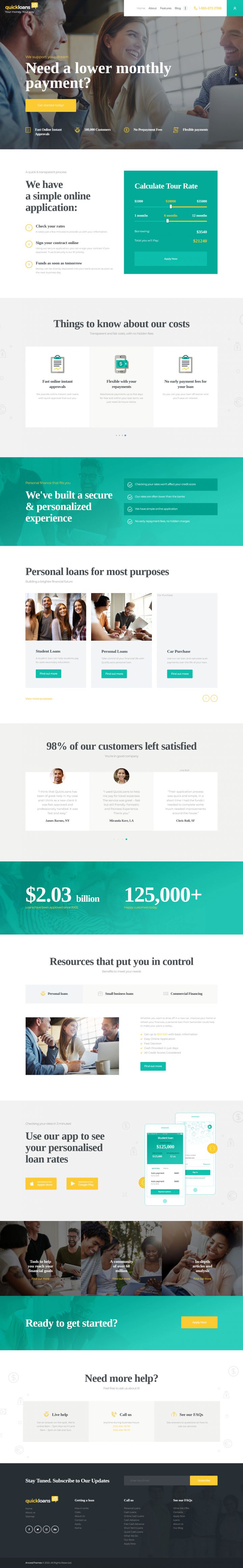 WordPress шаблон ThemeForest QuickLoans