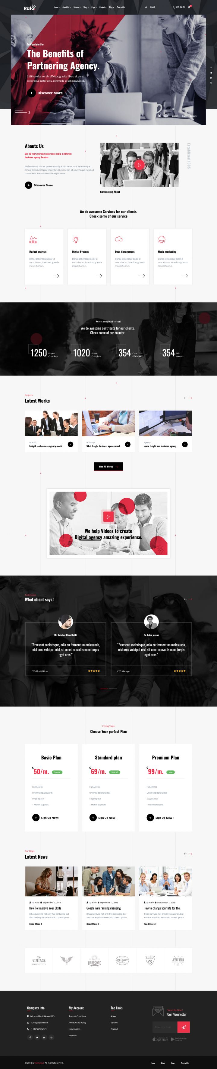 WordPress шаблон ThemeForest Rafo