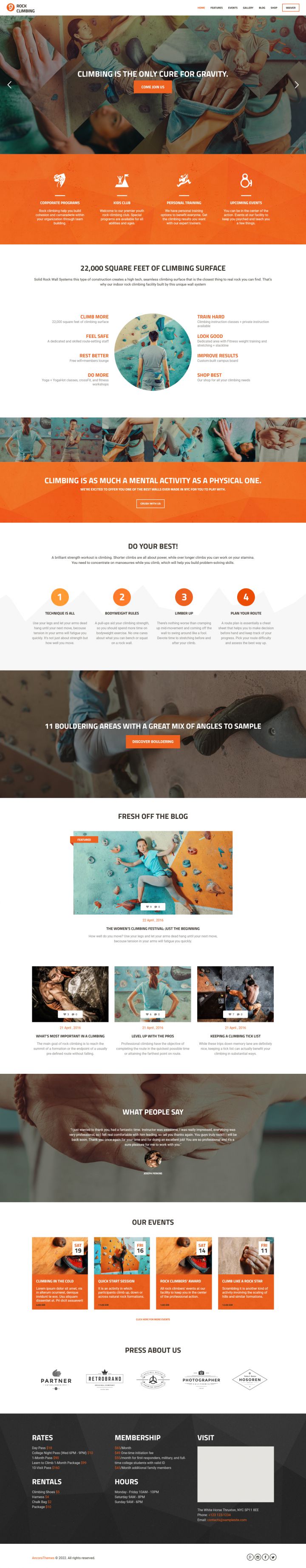 WordPress шаблон ThemeForest Rock & Wall