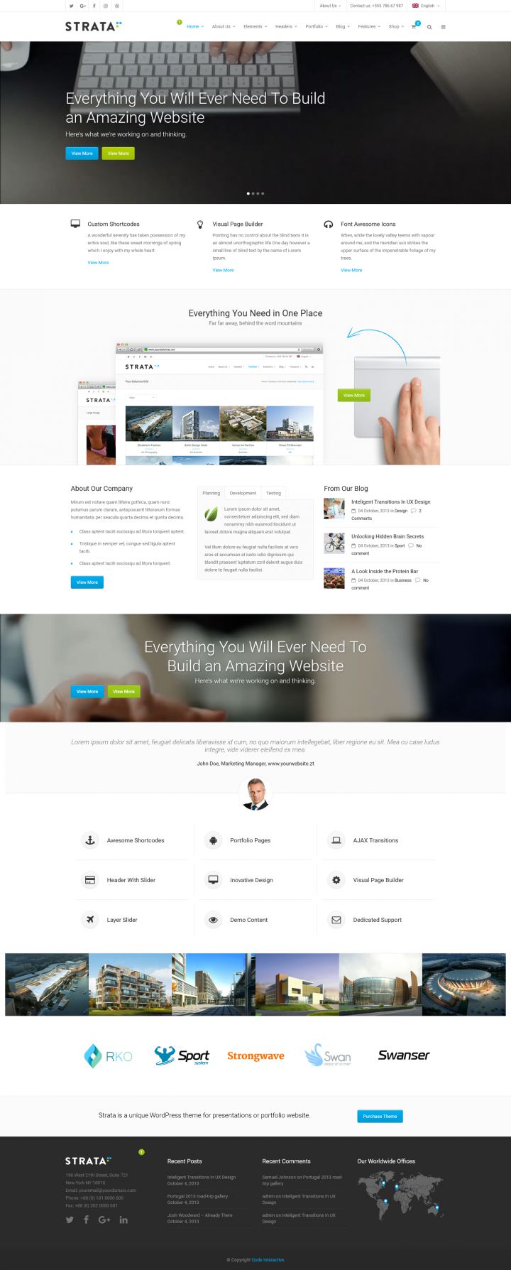 WordPress шаблон ThemeForest Strata