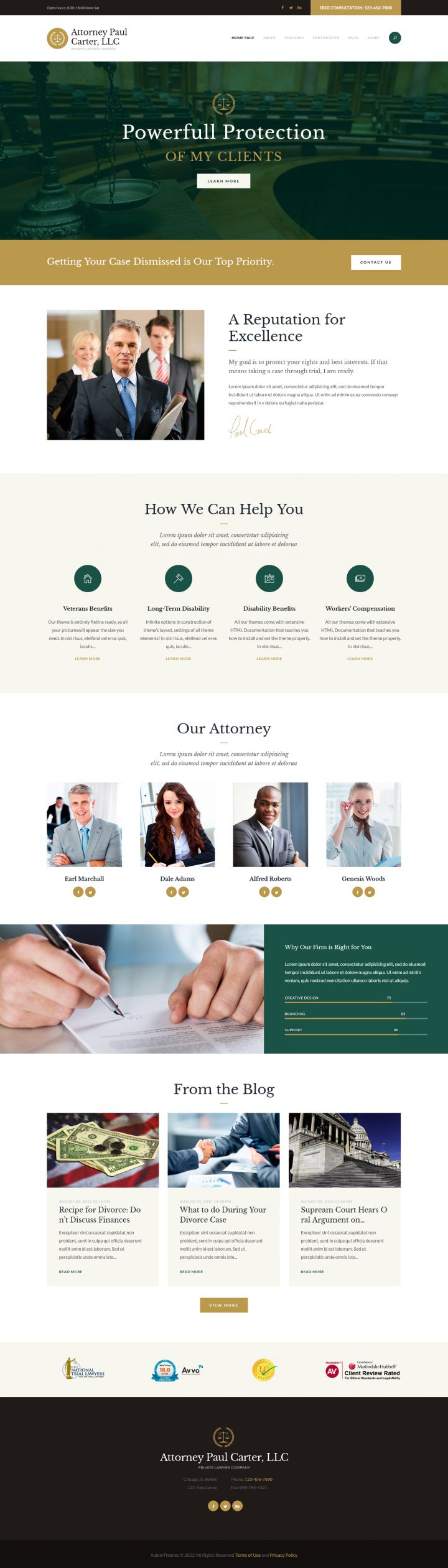 WordPress шаблон ThemeForest The Law