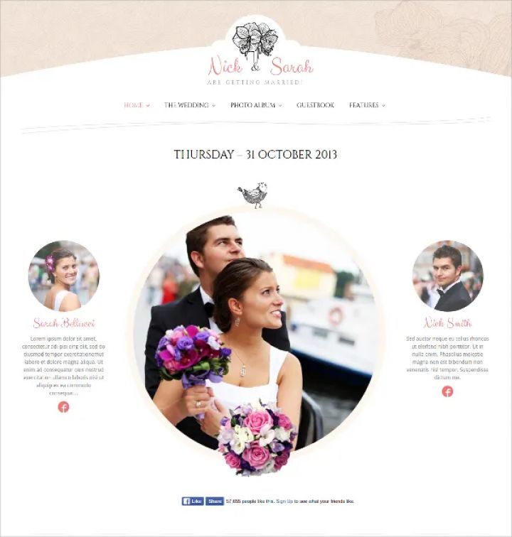WordPress шаблон ThemeForest The Wedding Day