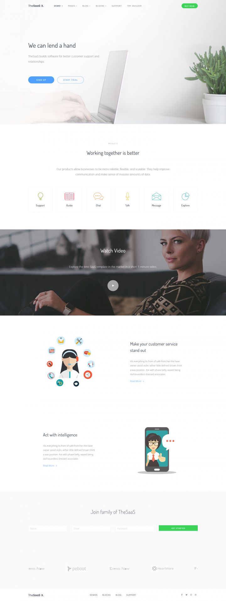 WordPress шаблон ThemeForest TheSaaS X