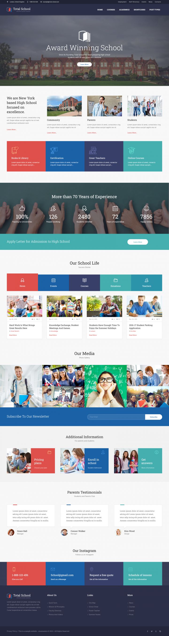 WordPress шаблон ThemeForest Total School