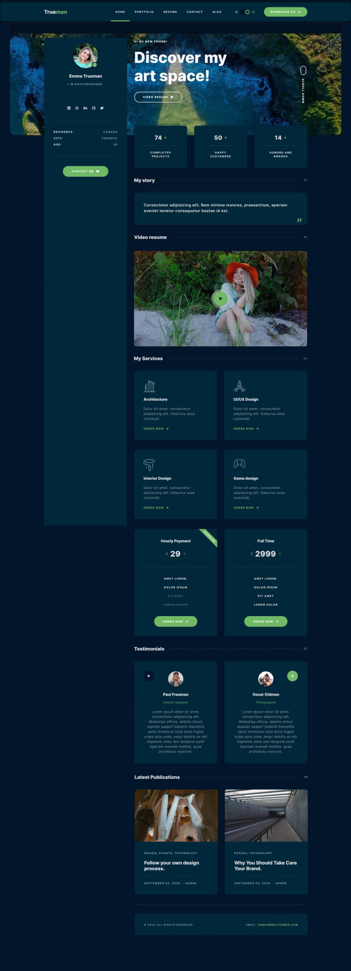 WordPress шаблон ThemeForest Trueman
