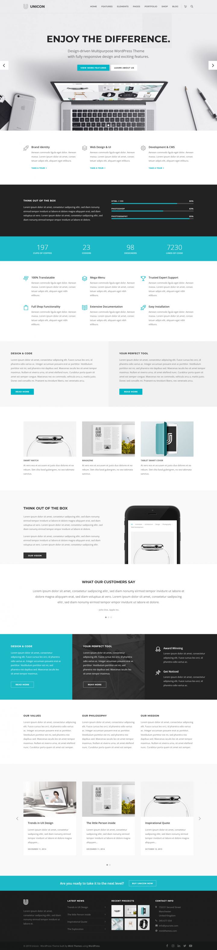 WordPress шаблон ThemeForest Unicon