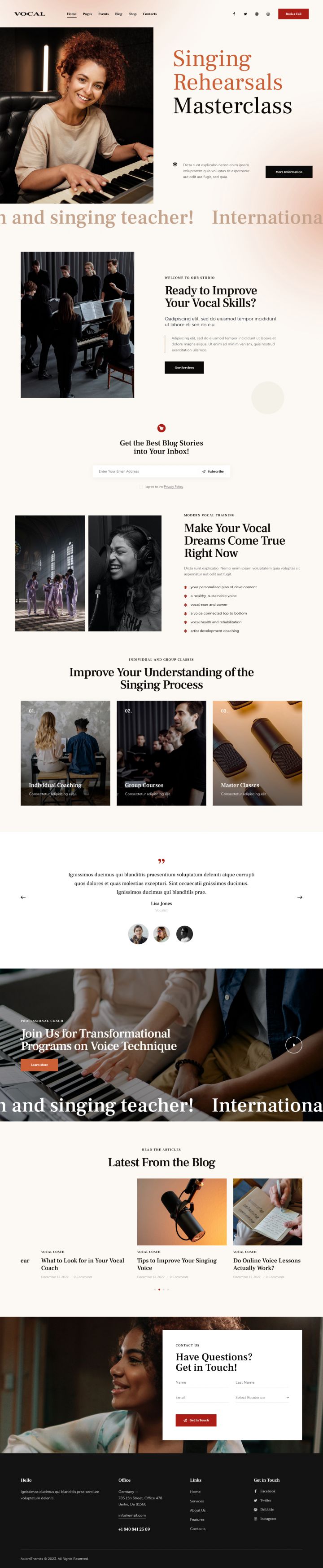 WordPress шаблон ThemeForest Vocal