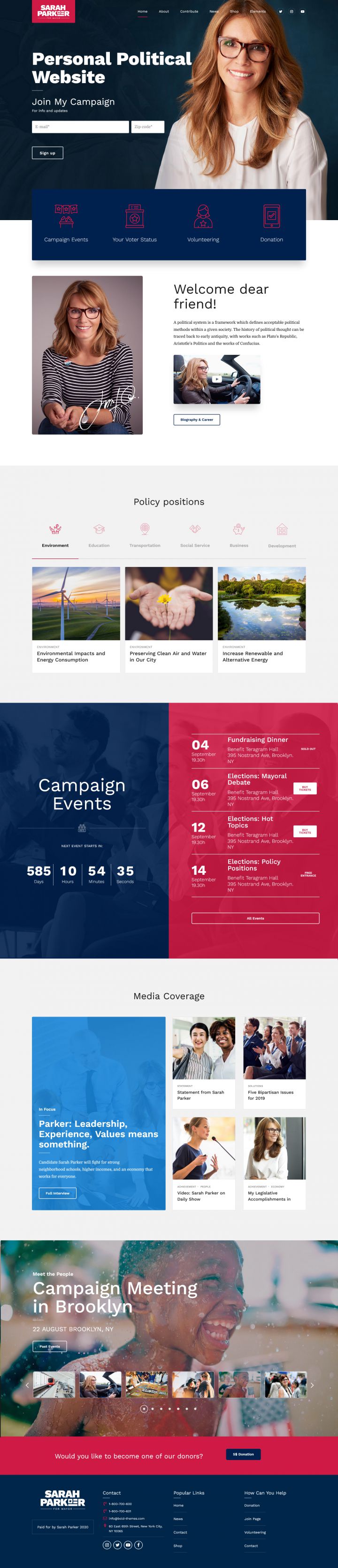 WordPress шаблон ThemeForest Vox Populi