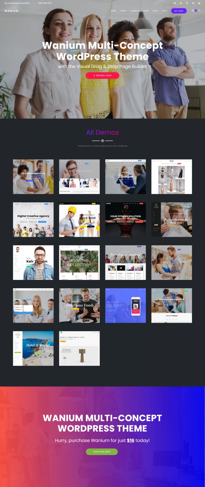 WordPress шаблон ThemeForest Wanium